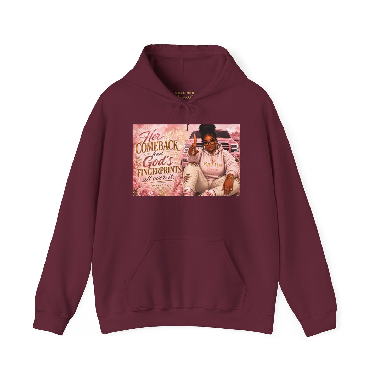 Her Comeback Had God’s Fingerprints All Over It Hoodie| Kall Her Beauti™ Faith Collection