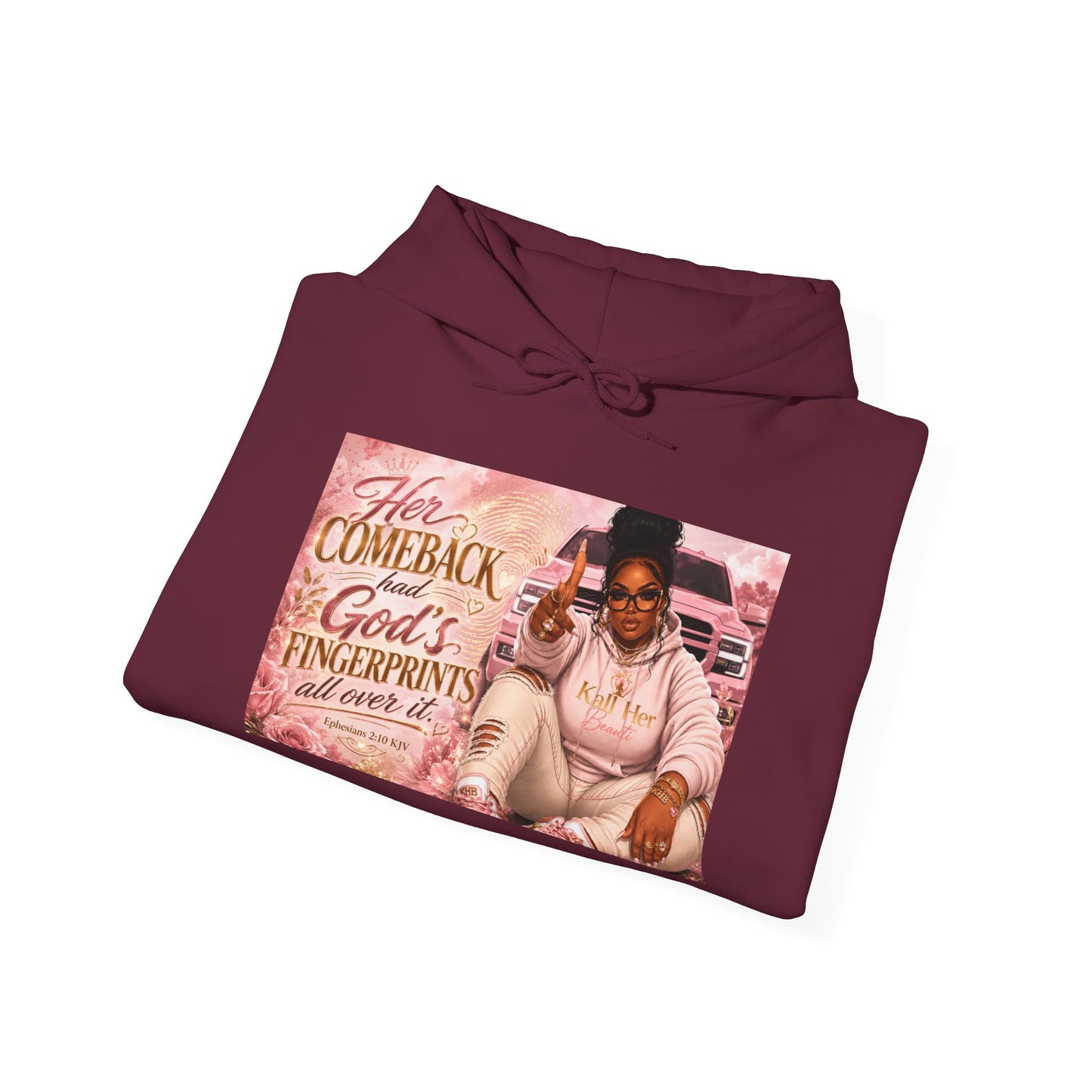 Her Comeback Had God’s Fingerprints All Over It Hoodie| Kall Her Beauti™ Faith Collection